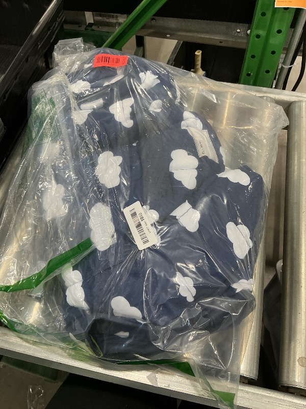 Photo 1 of **MINOR DAMAGED**
Toddler Nap Mat with Pillow and Blanket, Portable Nap Mats for Preschool Kindergarten Daycare Roll up Sleeping Bag for Kids Quilted Nap Mat, Super Soft & Cozy, Navy Cloud, 50" x 21"