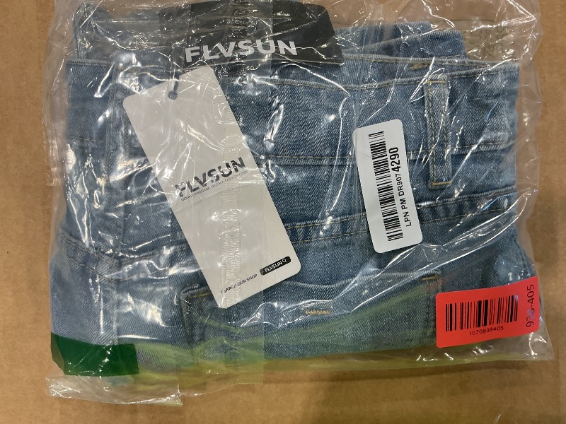 Photo 1 of *Missing Parts*
Denim Shorts Women Casual High Waisted Solid Button Up Asymmetrical Denim Jean Skort Skirt Mini Shorts Light Blue S