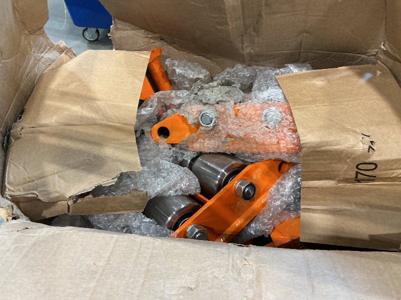 Photo 1 of 4PCS Machinery Skates, 26455LBS/12T Machinery Dolly, 4 Carbon Steel Wheels Heavy Duty Machine Moving Skates with 360° Rotation Disc for Moving Equipment, Orange