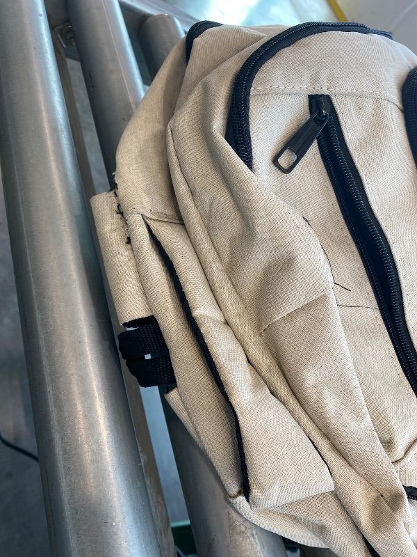 Photo 1 of *Minor Damaged - Check clerk notes*
Beige Backpack for Women, School Backpack for Girls Teens Boys, Work Business Back pack with USB Charging Port,Water Resistant College Computer Bookbag Fits 15.6 Inch Laptop,Back Pack,Mochilas