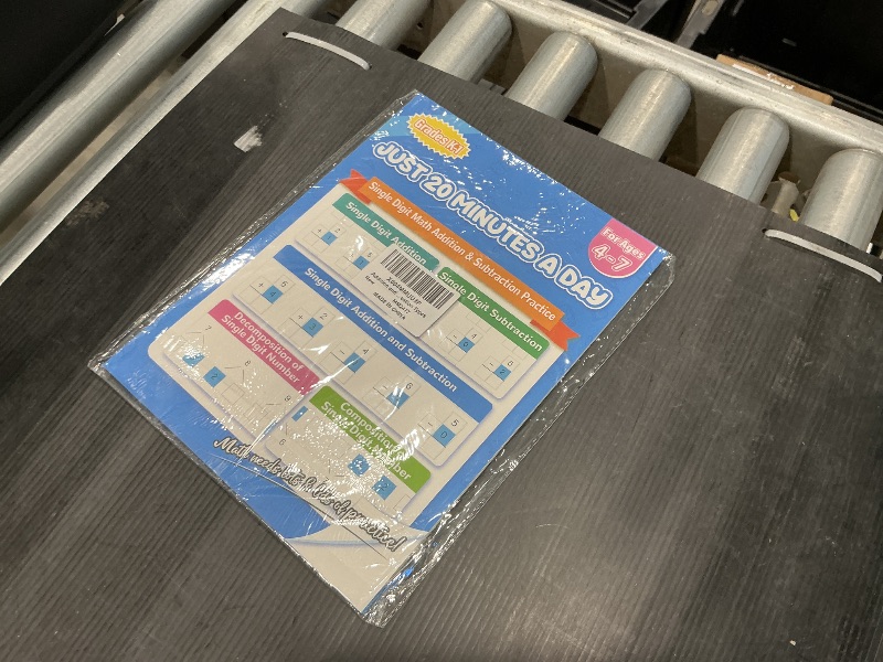 Photo 1 of Addition and Subtraction Practice Worksheets Single Digit Math Problem Workbook for Pre-Kindergarten, Kindergarten, and 1st Grade Students for Ages 3-7, 56 Pages Front and Back, 5 Question Types