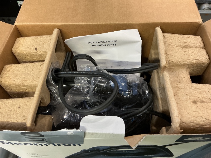 Photo 1 of *Untested*
Sundu Steam Iron for Clothes with Rapid Heating Ceramic Coated Soleplate, 1500W with Precise Thermostat Dial, Self-Cleaning, Auto-Off, 15.21oz Water Tank for Home Clothes Ironing Use, Blue