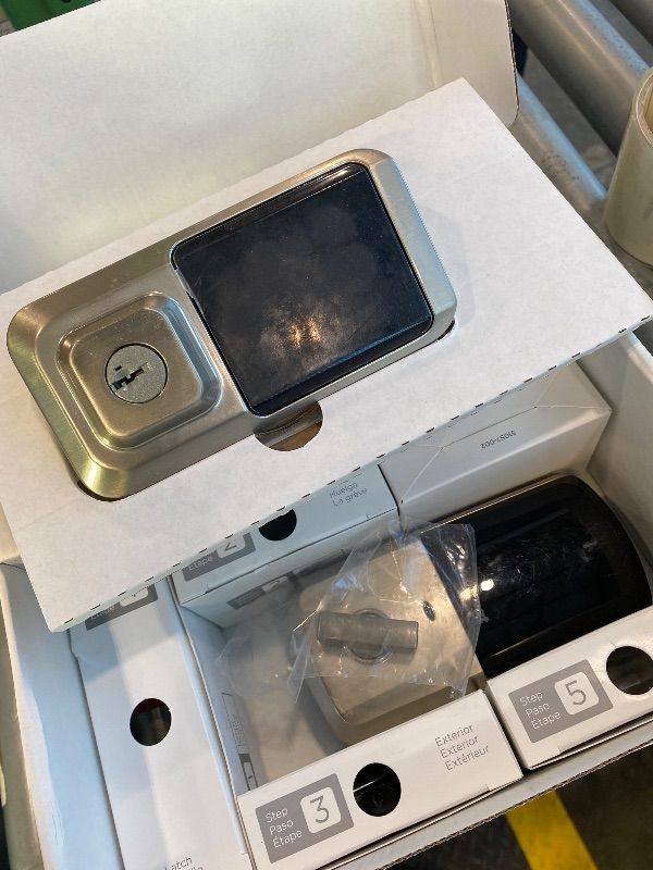 Photo 1 of *Minor Damaged - Check clerk notes*
Kwikset Halo Wi-Fi Smart Lock, Keyless Entry Door Deadbolt, Geofence Auto-Unlock, Grade AAA Certified, No Hub Easy Install, Polished Chrome Lifetime Finish Warranty, Touchscreen