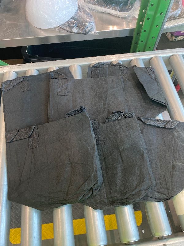 Photo 1 of **ONLY HALF** Funnymoom 6 Sets 2 Gallon Grow Bags with Plant Saucers, Durable Fabric Plant Pots with Handles, Aeration Drainage Planter Bags for Planter, Reusable Garden Bags Drip Trays Set for Indoor Outdoor