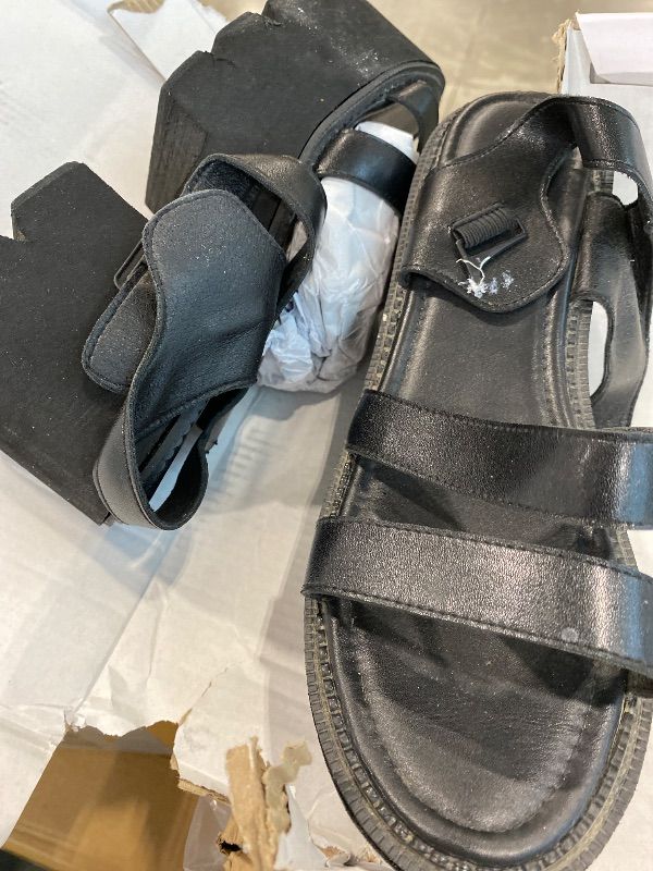 View 3 of *Major Damaged - Heavily USED*
DREAM PAIRS Platform Heels for Women Lightweight Chunky Open Toe Stylish Comfortable Fisherman Sandals with Adjustable Ankle Strap,Size 8.5,Black,SDHS2429W