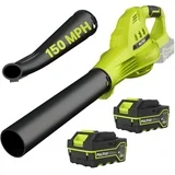 Photo 1 of *MISSING PARTS*
Pulituo 20V Cordless Leaf Blower, 2×4.0Ah Batteries & Charger, 150MPH, 3 Speeds, Long Runtime, Lightweight Yard Blower for Large Yards