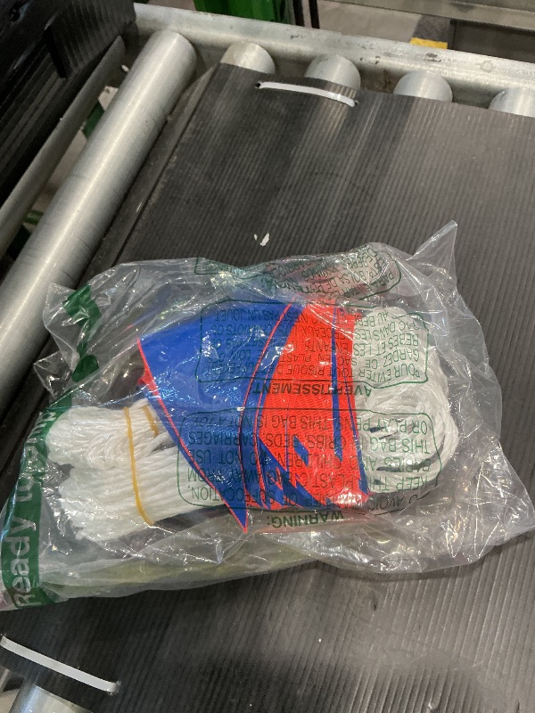 Photo 1 of 105ft Pennant Banner Flag, 7"x10" Fluorescent Orange and Blue Safety Flagging Banner Warning Flag for Construction Site/Traffic Control/Boundary Barrier Signs, Perimeter Marking Flags on String, 45 Flags