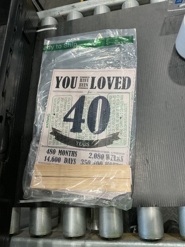 Photo 1 of ***MINOR DAMAGE*** 40th Birthday Party Decorations for Women Men, Vintage Back in 1985 Birthday Decor Poster Acrylic Table Sign, 40th Birthday Party Supplies, Double-Sided