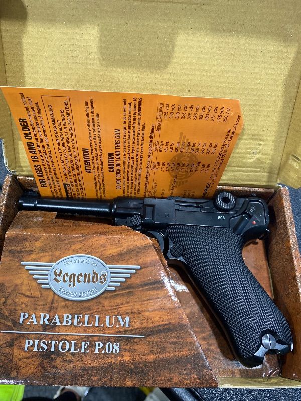 Photo 1 of **UNTESTED**
Umarex Legends, P.08 BB Gun, All Metal, .177 Caliber, Air Pistol, Blowback Action