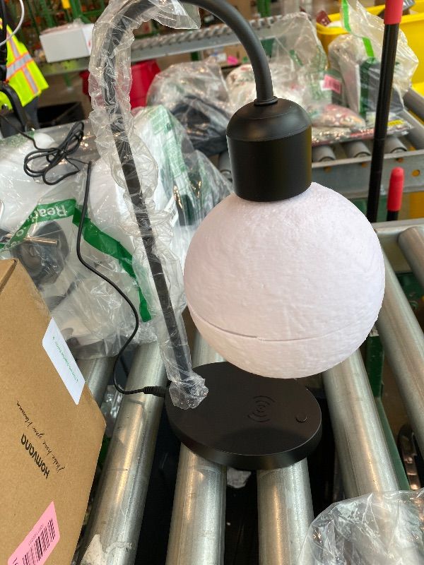 Photo 1 of ***MAJOR DAMAGE*** Floatidea Magnetic Levitating Moon Lamp 15W Fast Phone Charger Changeable 3 Colors Switchable 300 Million Gradient Colors 3D Moon Ball Levitation Floating Mood Light Christmas Gift Office Home Decor