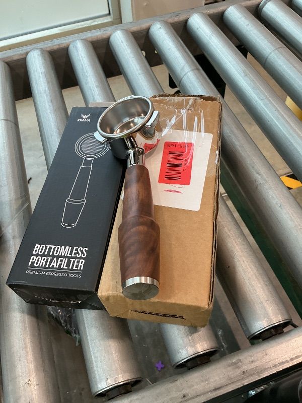 Photo 1 of [NOT MAPLE, DARKWOOD] [SIMILAR ITEM] KNODOS Bottomless Portafilter 58mm Compatible with Breville Dual Boiler, Oracle, Oracle Jet Espresso Machines Maple Handle 2 Ears 18-21g Double Shot Filter Basket Included