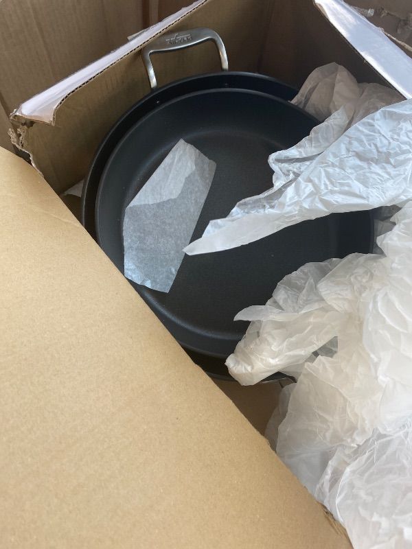 Photo 1 of [MISSING PARTS] All-Clad HA1 Expert Hard Anodized NonstickFrying Pans Skillets Set with Lids (8", 10" & 12") Dishwasher-Safe, Oven-Safe Up to 500°F Compatible with All Stovetops (Gas, Electric & Induction) - Black