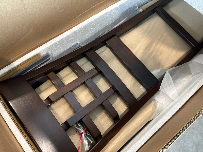 Photo 1 of [Partial Set: Missing Table Top and some chairs] ] Coaster Home Furnishings - Gabriel - 9-Piece Counter Height Dining Set - Square Wood Table with Storage & 8 Upholstered Chairs - Dining Room & Kitchen - Cappuccino - 100438-S9