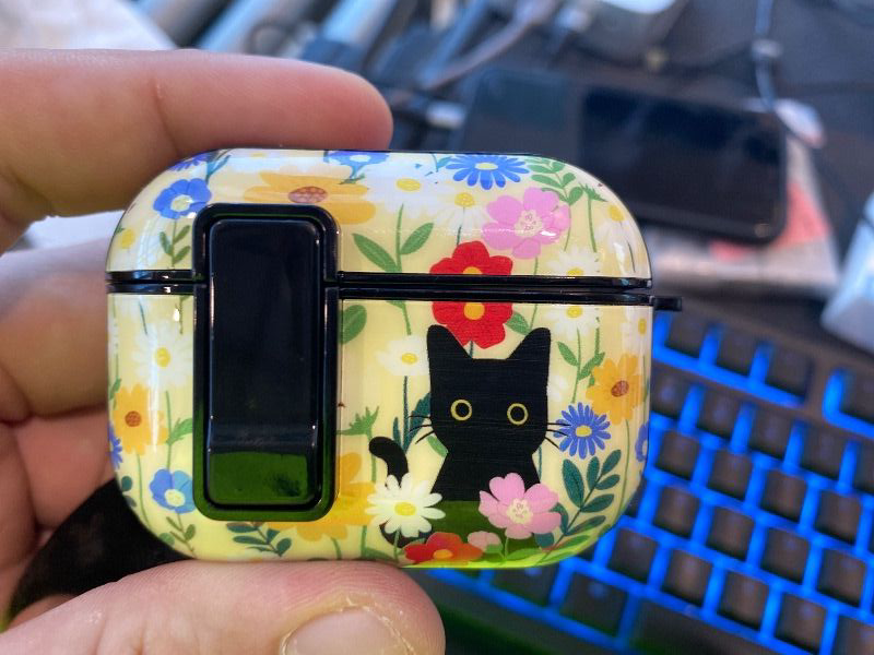 Photo 1 of [AIRPODS NOT INCLUDED, JUST FOR SHOW] Joyleop for Airpods Pro 3 Case - with Safety Lock Cute Women Girl Girly Asethetic Pretty Design Hard Shock Protective Cover with Keychain for Airpods Pro 3rd Gerneration 2025,Black Cat
