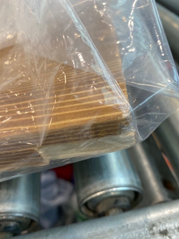 Photo 1 of ***MINOR DAMAGE*** Hanobe Wooden Riser Decorative Tray?Farmhouse Wood Pedestal Display Stand Rustic Tray Riser Centerpiece for Coffee Bar Kitchen Dining Room Home Table Decor, Short & Tall Footed