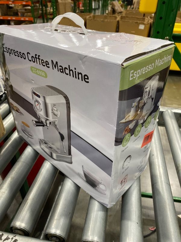 Photo 1 of **MISSING PARTS**
Espresso Machine 20 Bar, Compact Espresso Maker, Stainless Steel Professional Expresso Coffee Machines with Steam Milk Frother & 34oz Removable Water Tank for Home & Office, Latte, Cappuccino, Silver