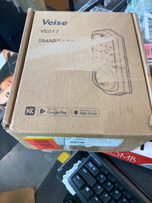 Photo 1 of *UNTESTED*
Veise VE017 Fingerprint Smart Door Lock, App Control, 8-in-1 Keyless Entry, Auto Lock, Emergency Power Port, Electronic Touchscreen Keypad, Biometric Smart Locks for Front Door, Matte Black