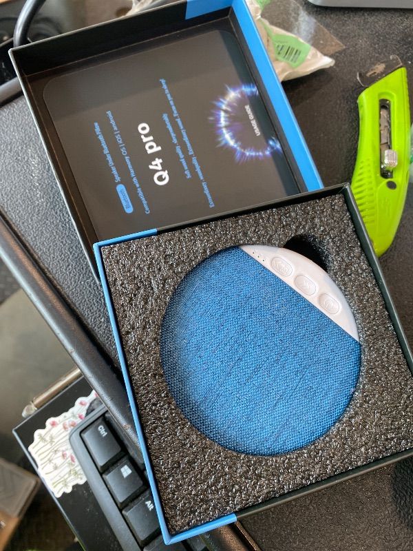 Photo 1 of **UNTESTED**
2026 New Bluetooth Sleep Pillow Speaker, Wireless White Noise Pillow Speaker with Timer, Ultra-Thin Stereo Bass Private Sleep Speaker for Adults Kids (Blue)