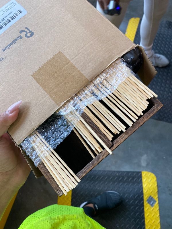 Photo 1 of **UNKNOWN IF MISSING PARTS**
Reallnaive 35 Pcs S'mores Station Box Farmhouse Smores Bar Holder with Handles 8 Extendable Marshmallow Roasting Sticks 1 Storage Bucket 24 Label Cards Storage Smores Accessories Organizer(Brown)