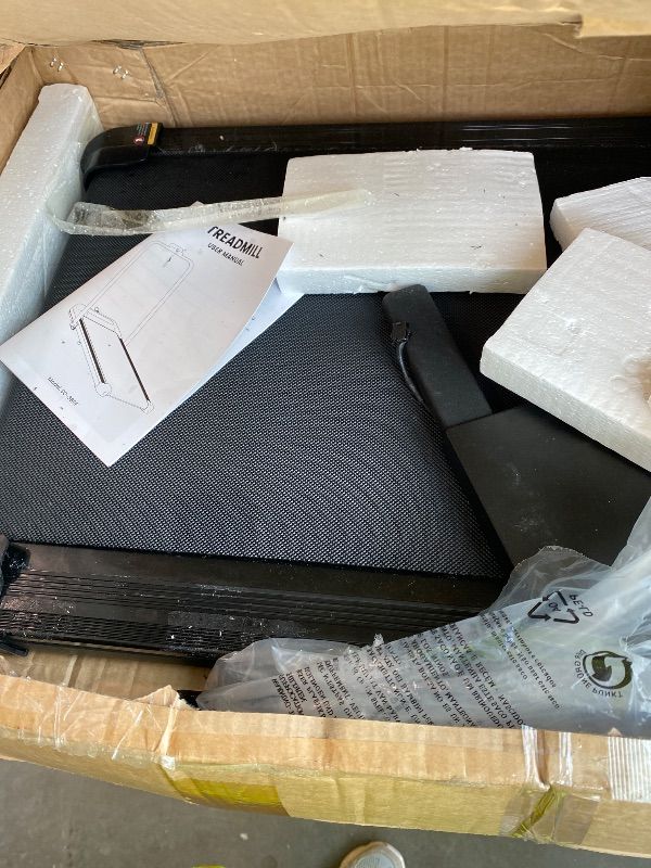 Photo 1 of *NON-FUNCTIONAL*
Foldable Treadmill with 10% Incline, Upgrade 3.5HP Low Noise Walking Pad Treadmill with Handle Bar, Trisomy 4 in 1 Portable Under Desk Treadmills for Home/Office, 350Lbs Capacity, APP & Remote Control