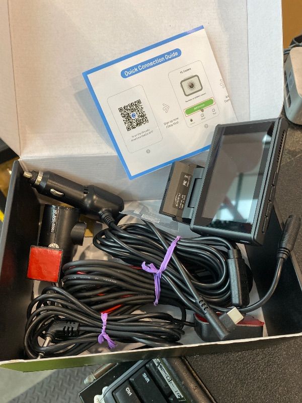 Photo 1 of **UNTESTED**
KuTaiTai 4K Dash Cam Front and Rear with Wi-Fi GPS Free 128GB Card, Dash Camera for Cars with HDR&WDR Night Vision, Car Camera with 3" Touch Screen, 170° Wide Angle, Loop Recording, 24H Parking Mode