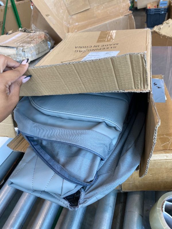 View 2 of **UNKNOWN IF MISSING PARTS**
CAR PASS Quilting Faux Leather Seat Covers Full Set, Waterproof Deluxe PU Premium Auto Seat Cover, Breathable Seat Covers Universal Fit for Most Sedan SUV Van Small Truck, Airbag Compatible All Gray
