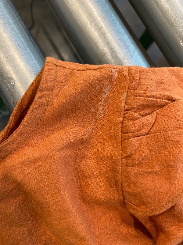 Photo 1 of ***MINOR STAINS*** Goodplayer Toddler Girl Cotton Linen Dress Long Sleeve Ruffle Fall Dress Kids Solid Dresses Casual Clothes ?12-24 Monthes,Caramel Dresses?