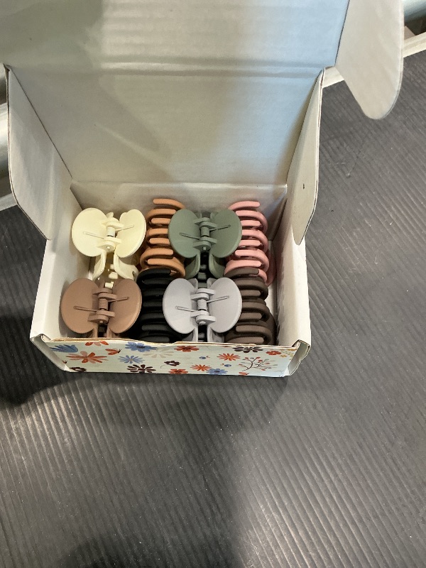 Photo 1 of 1.6" Matte Medium Double Row Teeth Hair Clips for Women - Strong Hold Jaw Clamps for Thin, Fine & Thick Hair