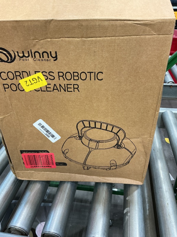 Photo 1 of (2025 Upgrade) Cordless Robotic Pool Cleaner, Lasts 75 Min, Automatic Vacuum for Above-Ground Pools up to 645 Sq.ft,Portable, Self-Parking,Light Blue