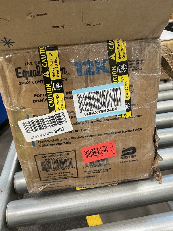 Photo 1 of *Missing Parts - Check clerk notes*
Equal-i-zer 4-point Sway Control Hitch, 90-00-1200, 12,000 Lbs Trailer Weight Rating, 1,200 Lbs Tongue Weight Rating, Weight Distribution Kit Includes Standard Hitch Shank, Ball NOT Included