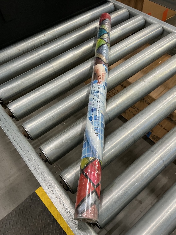 Photo 1 of *Factory Sealed*
QHY Sunshine 3D Window Privacy Film Stained Glass Window Film That is Adhesive-Free, Residue-Free, Reusable, and Easy to Install with Tools. (Colour Ripple, 23.6 x 78.7 in)