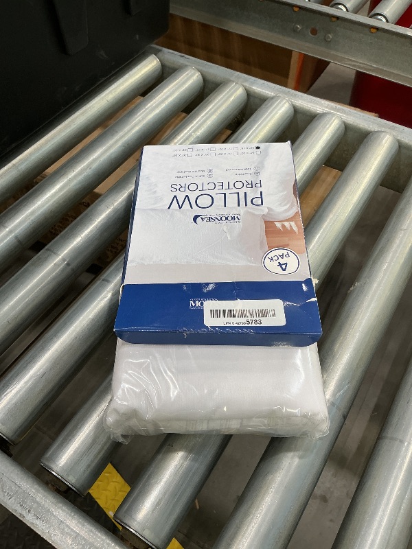 Photo 1 of 18"x18" Waterproof Pillow Covers Set of 4 for Square Throw Pillow 18x18 Inch, White Zippered Pillow Protector, Feather Proof Pillow Case Protector(Only Covers)