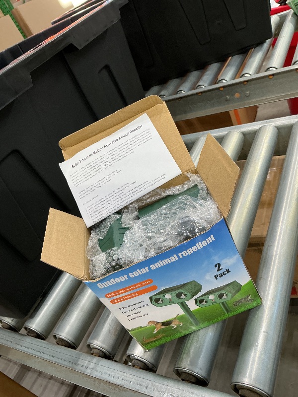 Photo 1 of 2 Pack 2025 Ultrasonic Animal Repellent Outdoor Cat Repellent Devices Solar Animal Repeller Motion Activated Deterrent to Scare Deer Squirrel Rabbit Raccoon Skunk for Yard Lawn Outdoor