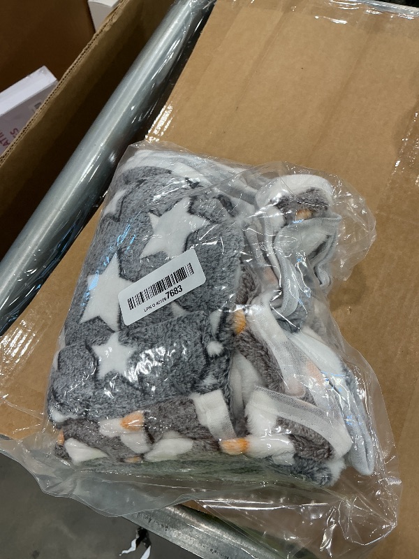 Photo 1 of 1 Pack 3 Blankets Super Soft Fluffy Premium Fleece Pet Blanket Flannel Paw Printed Throw for Dog Puppy Cat (Medium 30x20'', Star, Bone, Love)