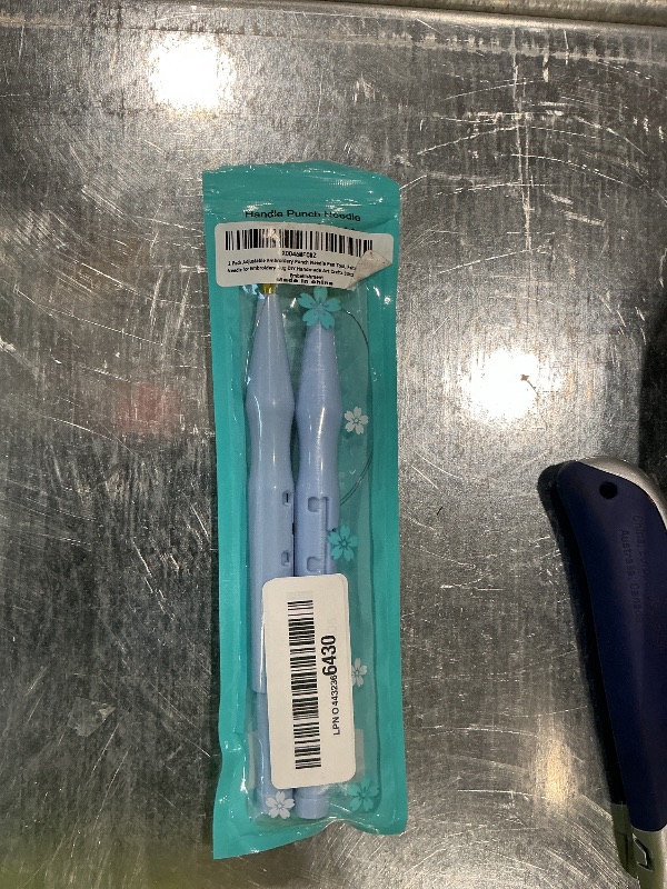 Photo 1 of 2 Pack Adjustable Embroidery Punch Needle Pen Tool, Felting Threader Needle for Embroidery Rug DIY Handmade Art Crafts Stitching Applique Embellishment