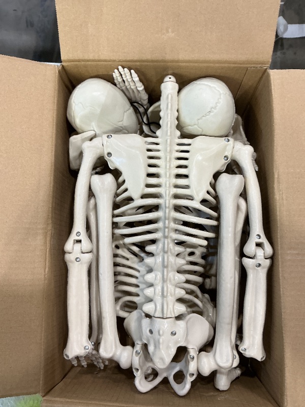 Photo 1 of 2 Pack 36" Posable Skeleton Halloween Decorations, 3FT Full Body Halloween Skeleton with Movable Joints for Halloween Party Decor, Haunted House Props Indoor Outdoor Decor
