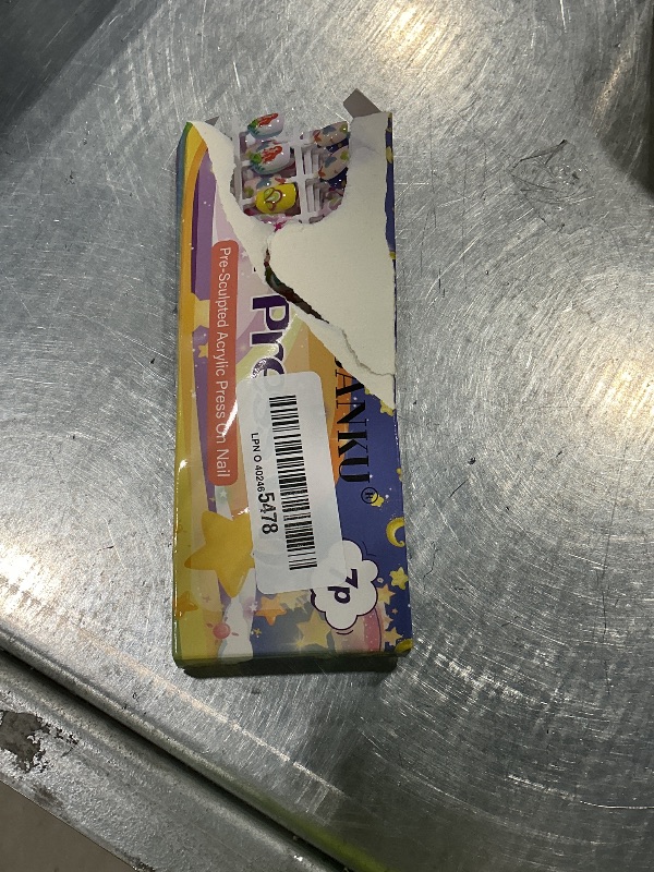 Photo 1 of 168 Pieces Press on Nails for Kids, EBANKU 7 Pack Kid Fake Nail Kit Summer Shells Butterfly Press on Nails for Girls 6-12 Years with Nail Glue