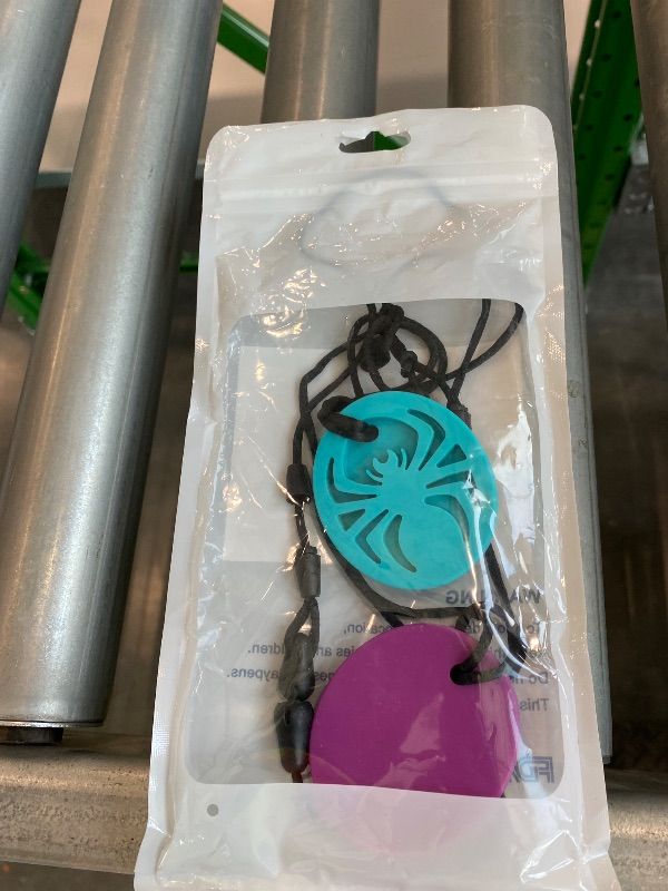 Photo 1 of *Missing Parts* SOSKYGELO Spider Sensory Chew Necklaces, 2Pack Chewy Necklace Sensory Toys for Autistic Children, Designed for Chewing, Autism, Autism Sensory Teether Toy