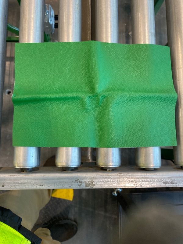 Photo 1 of *STAINS* MECCANIXITY Full Grain Leather Sheet 11.8" x 7.8" Natural Cow Leather Fabric Pieces for DIY Craft Furniture Office Belts Notebook Covers, Green