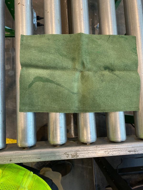 Photo 1 of *STAINS* MECCANIXITY Full Grain Leather Sheet 11.8" x 7.8" Natural Cow Leather Fabric Pieces for DIY Craft Furniture Office Belts Notebook Covers, Green