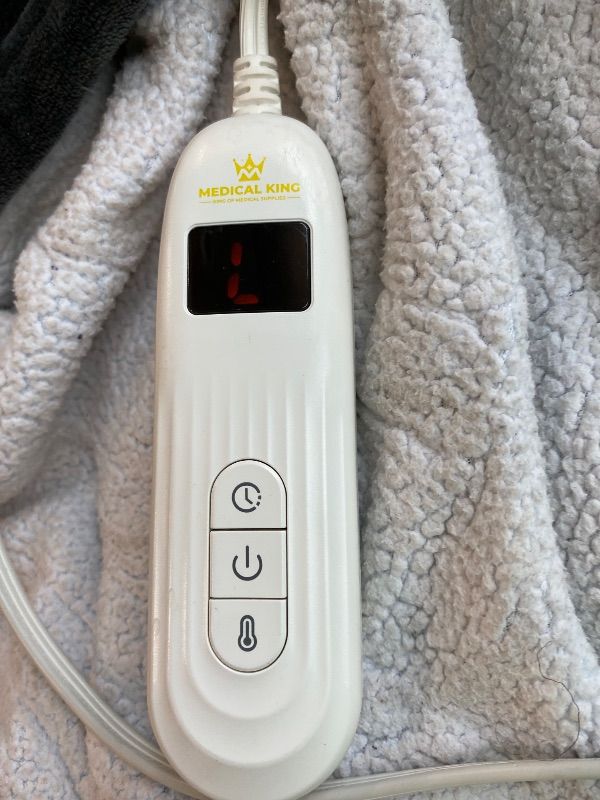 Photo 1 of *Minor Damaged* Medical king Heated Blanket, Machine Washable Extremely Soft & Comfortable Electric Blanket Throw Fast Heating with Hand Controller 10 Heating Settings & auto Shut-Off (Gray, 50 x 60)