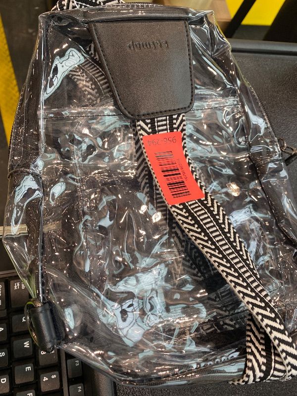 Photo 1 of *Minor Damage*
LATMAP Clear Bag for Stadium Events, Clear Purse for Women Stadium Crossbody Bag, Transparent Backpack for Concerts Sports-Guitar Black