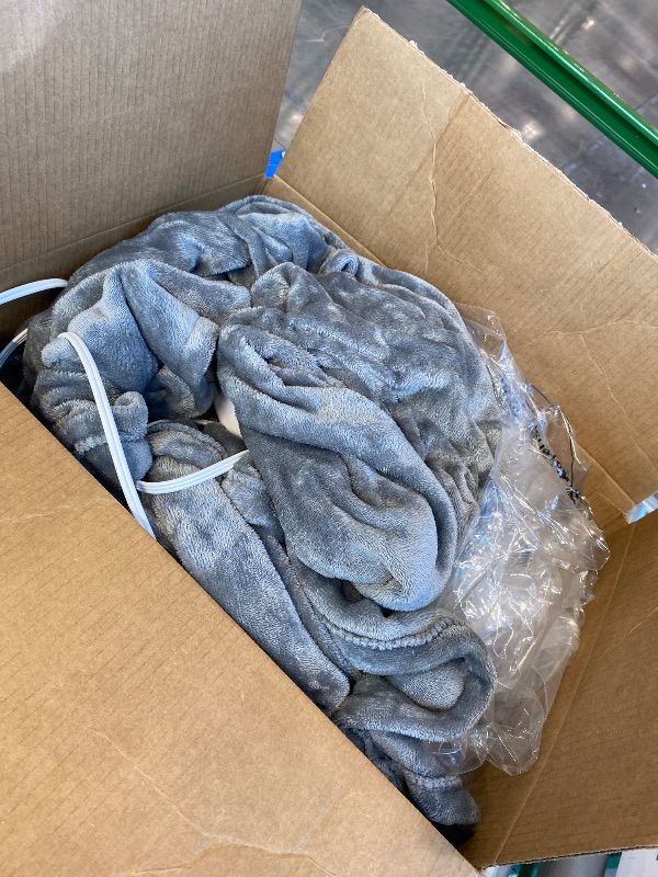Photo 1 of *Untested*
LaffyLo Electric Heated Blanket Full Size 72×84, Breathable & Luxurious Flannel,Soft Warm Gift with Over-Heat Protection,4 Heating Levels & 10 H Auto Shut Off, Machine Washable, Light Grey