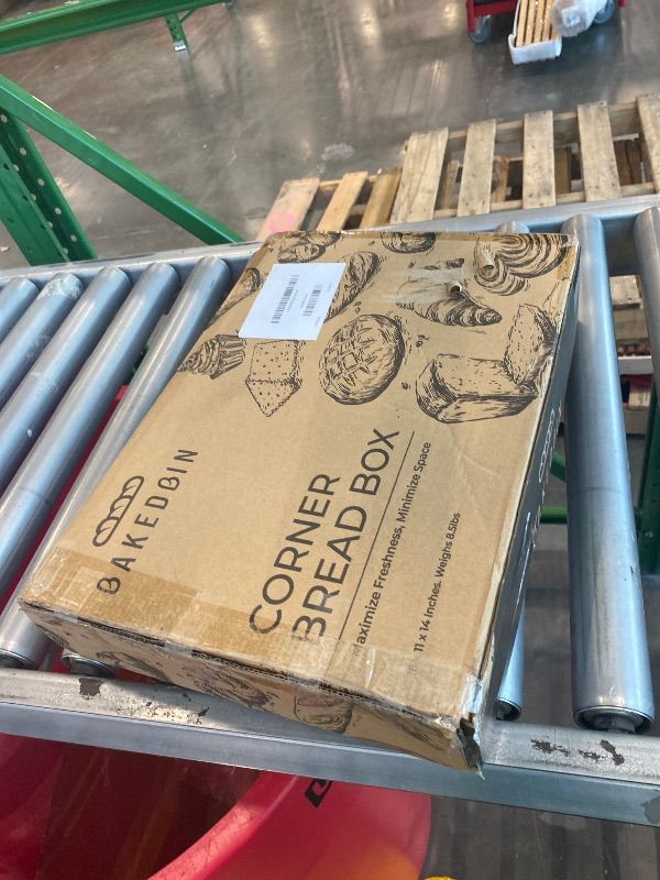 Photo 1 of *Missing Parts*
BakedBin Corner Bread Box for Kitchen Countertop - New 2025 Airtight Design - Extra Large, Double Layer White Breadbox, Vintage Storage for Homemade Bread, Under Cabinet Organizer