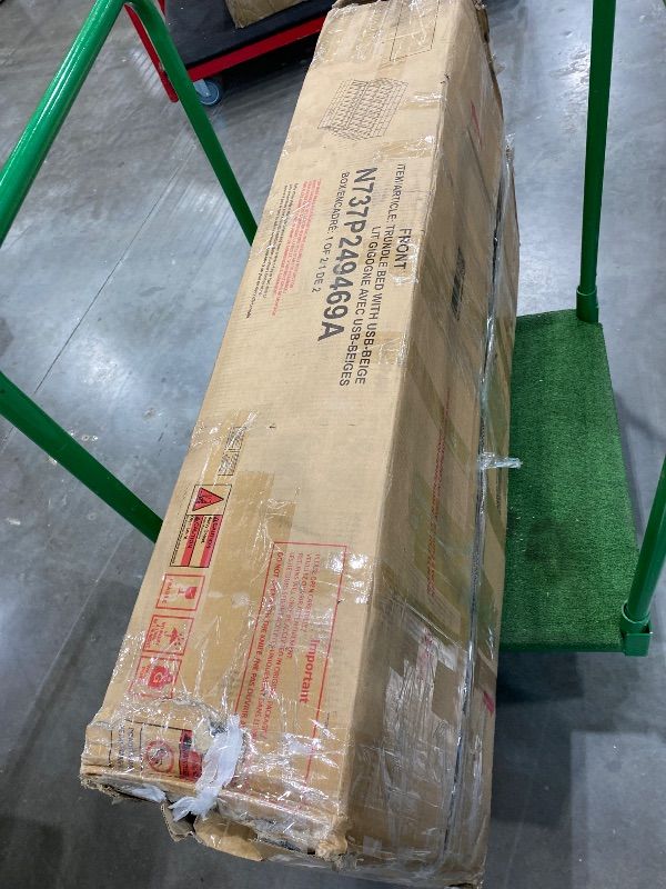 Photo 1 of *PARTIAL SET - Box 1 Of 2*
DNYN Full Size Upholstered Daybed with Trundle(Twin) for Kids,Adults,Solid Wood Bedframe w/Pop Up Design,Easy Assembly & Super Save Space & No Box Spring Needed, Gray