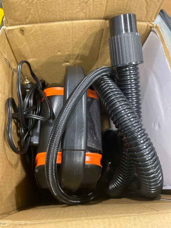 Photo 1 of **MINOR DAMAGE - USED**
Komobe Electric Paddle Board Pump, 50PSI High Pressure Portable SUP Air Pump with Auto-Off and Deflation Function, 12V DC Car Connector for Stand Up Paddle Boards, Car Tires, Boats, Kayaks