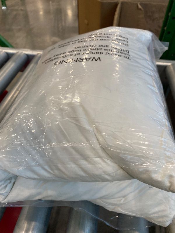 Photo 1 of *PARTIAL SET - ONLY ONE PILLOW*
SAVORI 14x22 Lumbar Pilow Insert, Set of 2 Down Feather 14x22 Euro Pillow Inserts, Soft Fluffy Sleeping Pillow with 100% Cotton Cover, Decorative Throw Pillows for Couch Sofa Bed-White