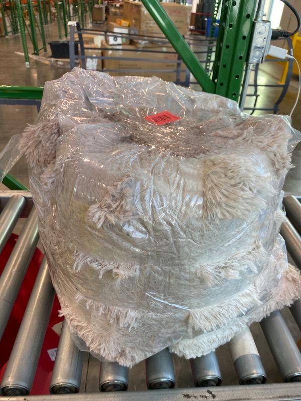 Photo 1 of *MINOR DAMAGE - USED*
TWINNIS Super Soft Shaggy Rugs Fluffy Carpets, 6x9 Feet, Indoor Modern Plush Area Rugs for Living Room Bedroom Kids Room Nursery Home Decor, Upgrade Anti-Skid Rectangular Fuzzy Rug, Tan White