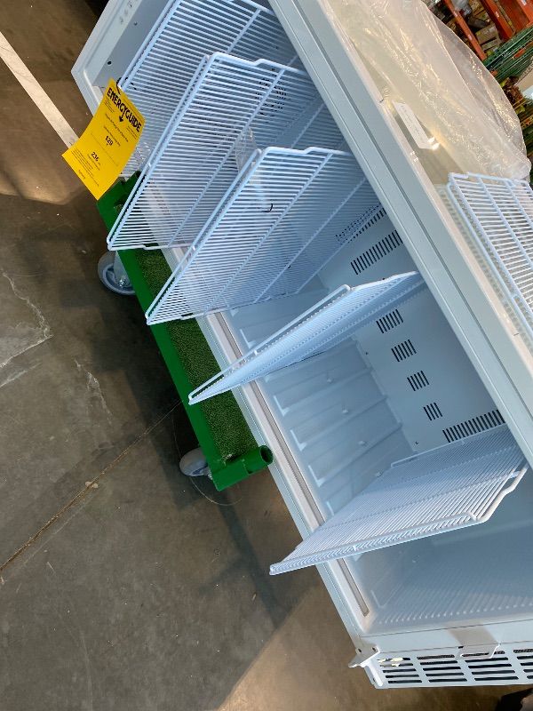 Photo 1 of **ITEM DOES NOT FUNCTION**
Velivi Commercial Merchandiser Refrigerator, 13.8 Cu Ft Display Beverage Fridge with Glass Door Upright Cooler with LED Light Low Noise, Fast Cooling for Shop, Restaurant, Office (White)