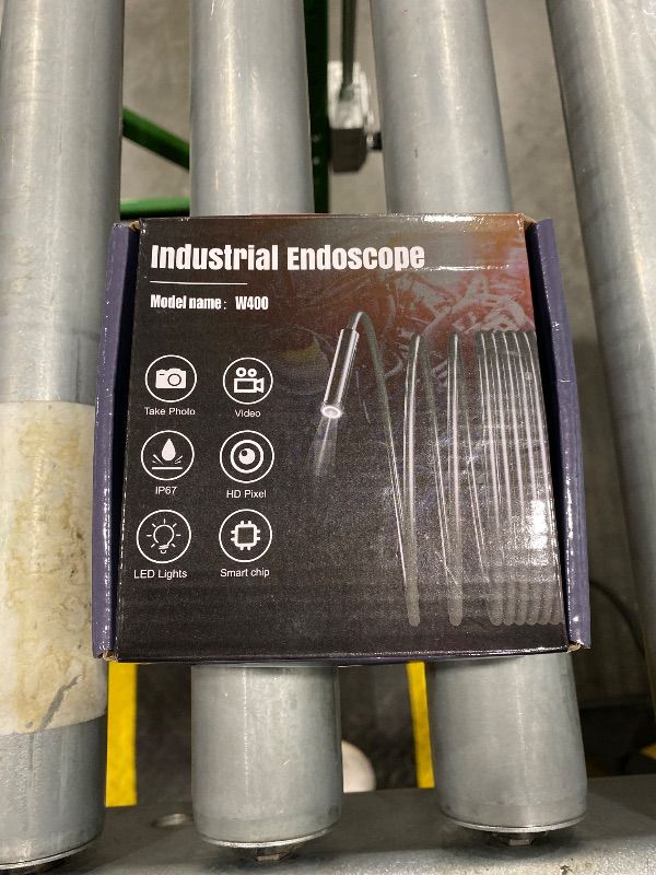 Photo 1 of **MISSING PARTS**
Endoscope Camera with Light,1920P HD Borescope Tools with 8 Adjustable LED Lights, Endoscope with Semi-Rigid Snake Camera, IP67 Waterproof Inspection Borescope for iOS and Android-16.4ft Dual-Lens